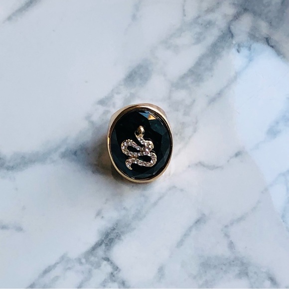 Aldo Faux Emerald Green Snake Ring Size M - Picture 11 of 16